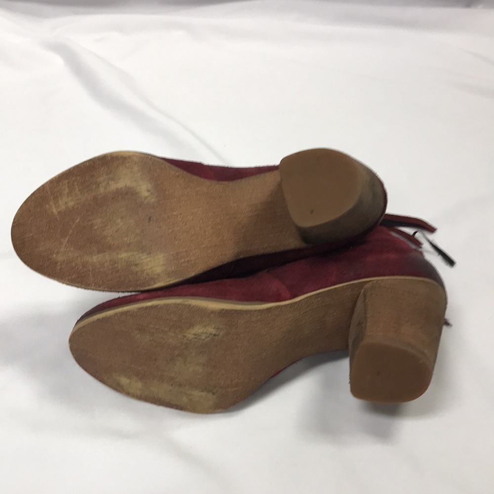 BP Burgundy heeled booties - Picture 4 of 4